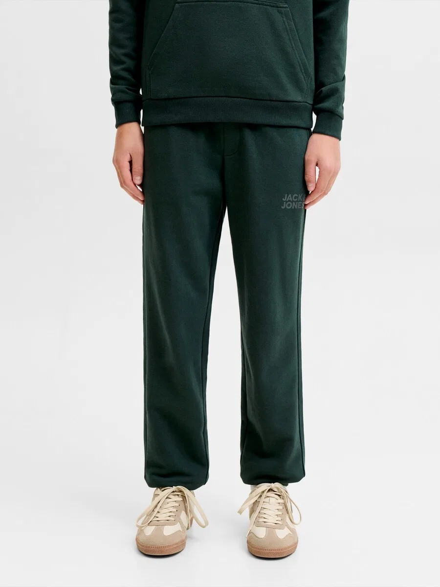 Детские зауженные брюки Jack & Jones Junior 'JJIGORDON' цвета ели — фото 2