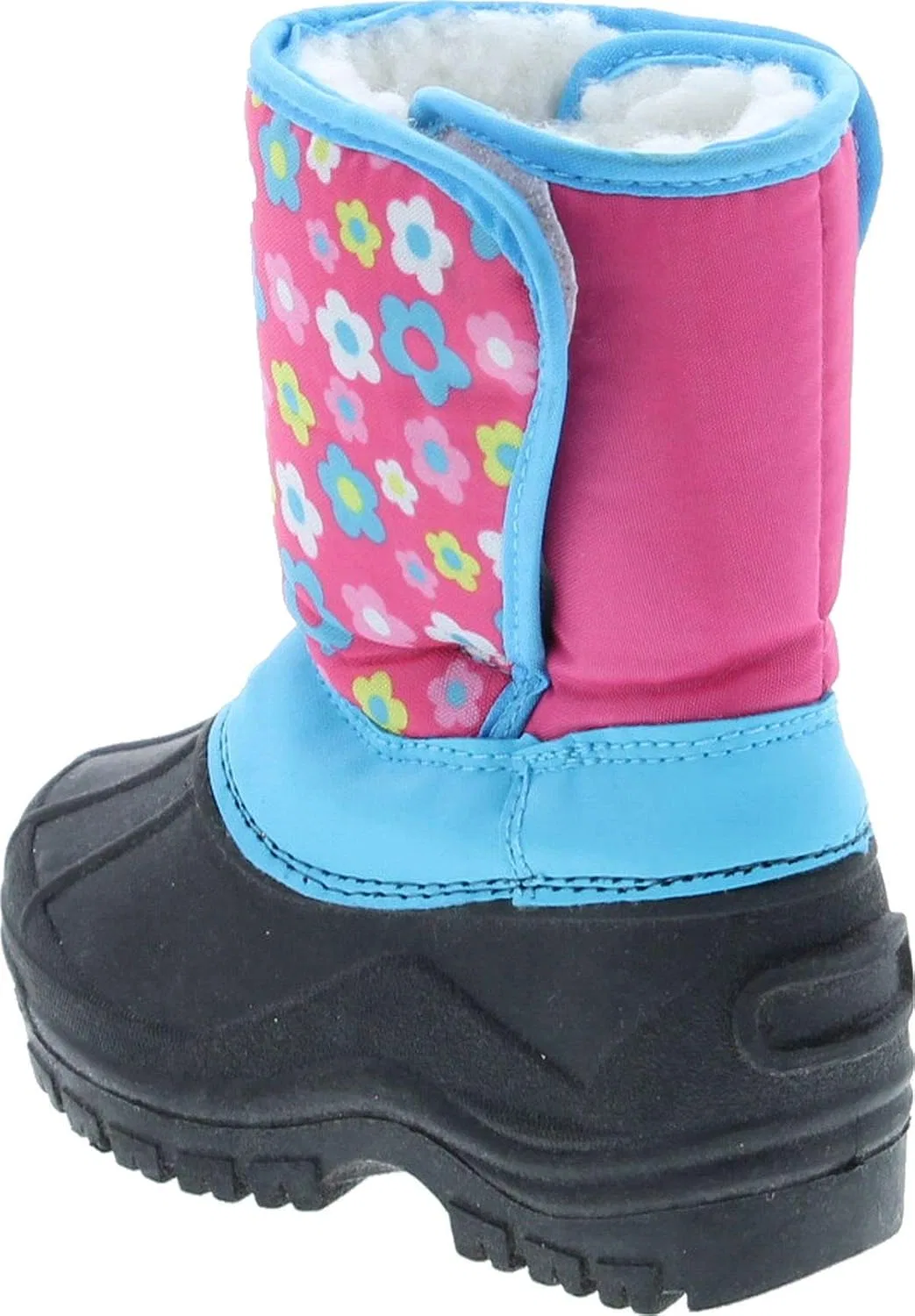 Детские зимние ботинки для девочек водонепроницаемые Static Footwear, Fuchsia Floral — фото 3