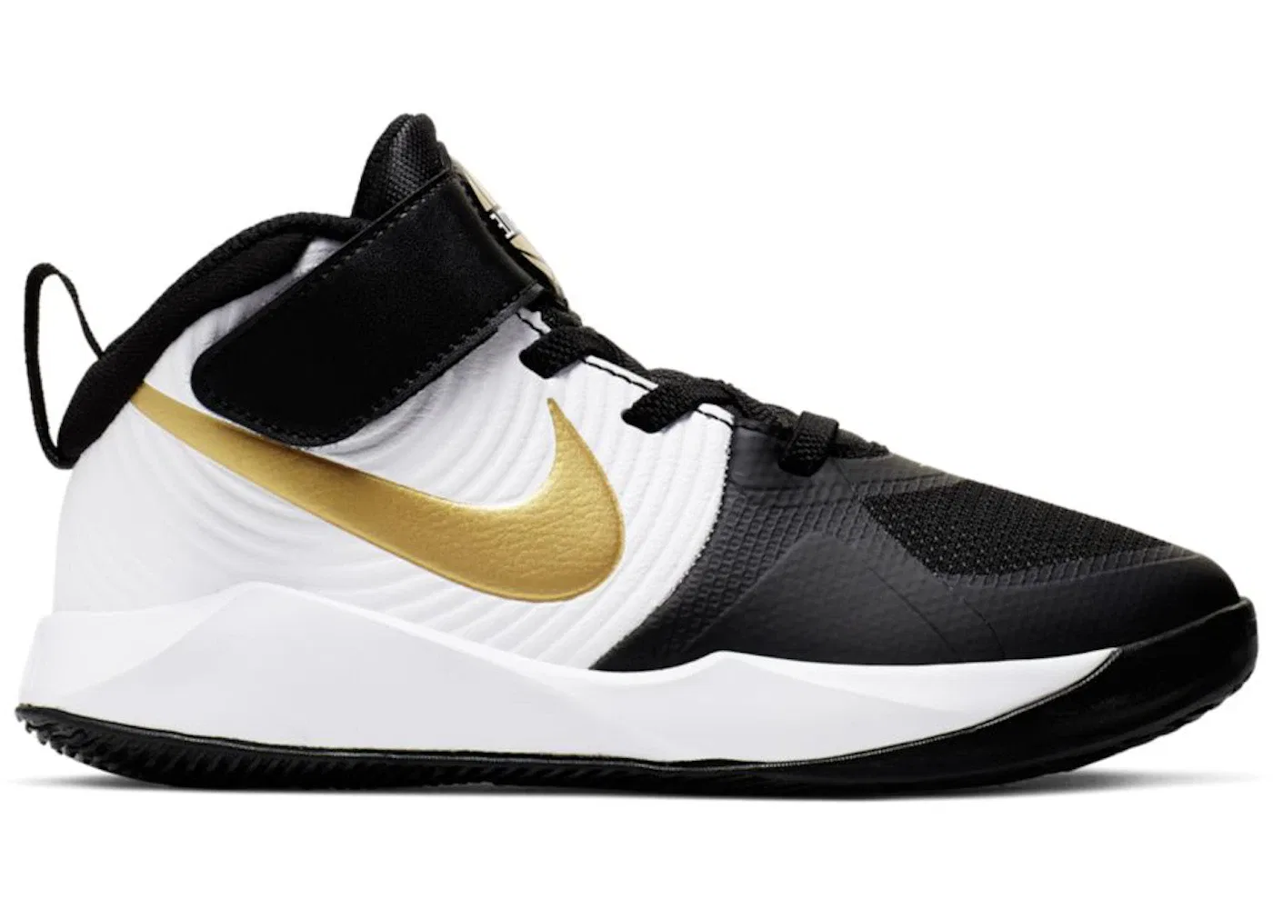 Детские кроссовки для активного спорта Nike Team Hustle D 9 Nike, Black/White/Metallic Gold