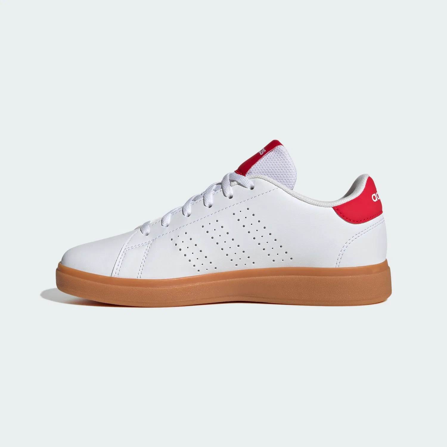 Детские кроссовки для мальчиков с шнуровкой Advantage Base 2.0 Junior Adidas, Ftwr White Pure Ruby Gum10 — фото 2