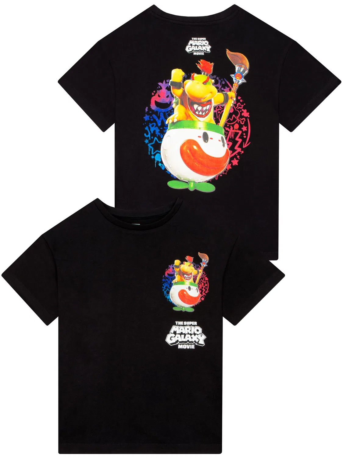 Футболка с принтом Bowser Jr, Super Mario Galaxy Character, черный