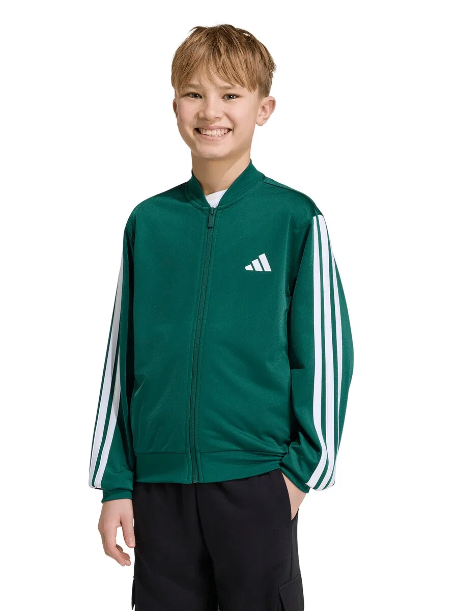 Спортивная толстовка на молнии ADIDAS SPORTSWEAR темно-зеленого цвета — фото 2