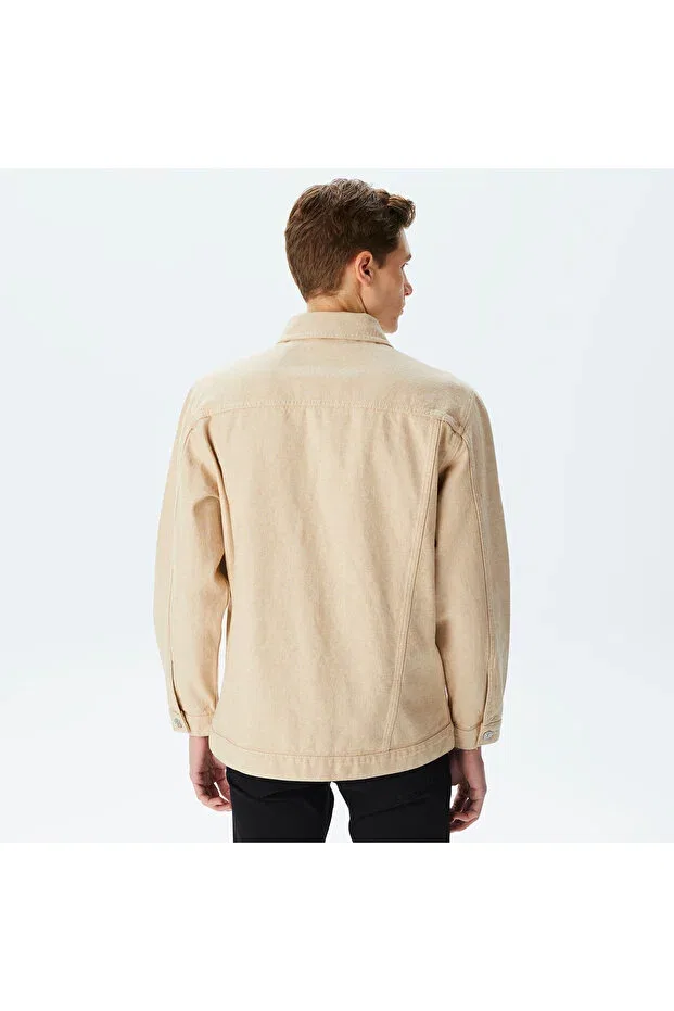 Мужская куртка с принтом Lacoste, Beige — фото 2
