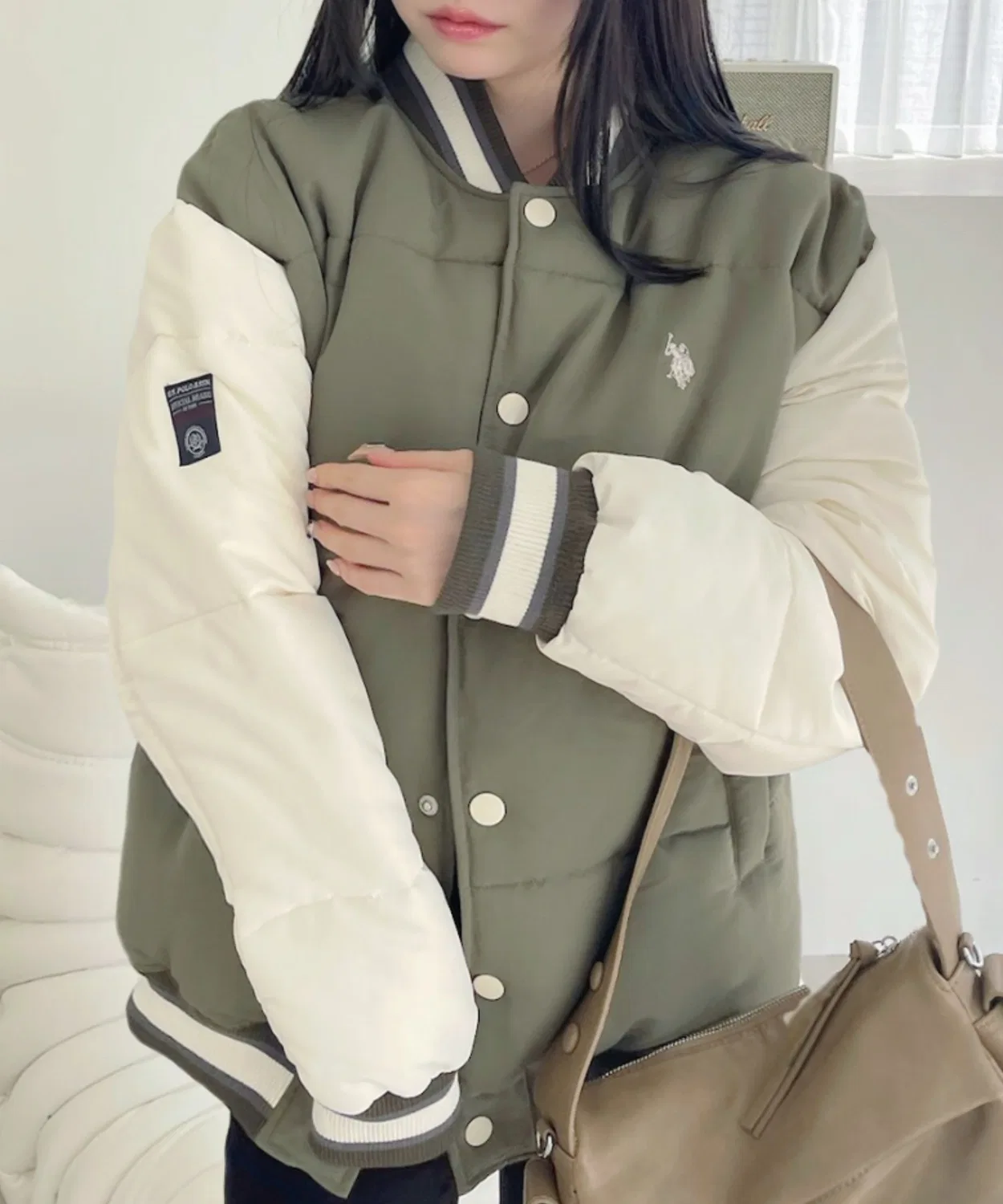 Куртка U.S. POLO ASSN стёганая с утеплителем, хаки