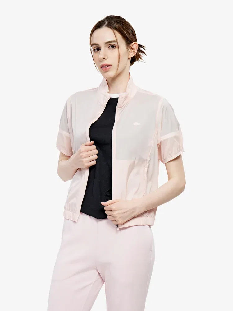 Куртка LACOSTE Light Pink, нейлоновая, светло-розовая