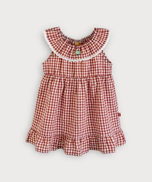 Детское платье без рукавов с фриллами Baby Blossom moimoln, Brown