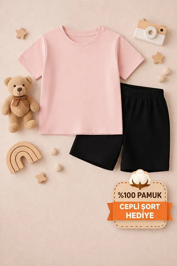 Детская футболка для девочек хлопковая basic Sportivea, Pink