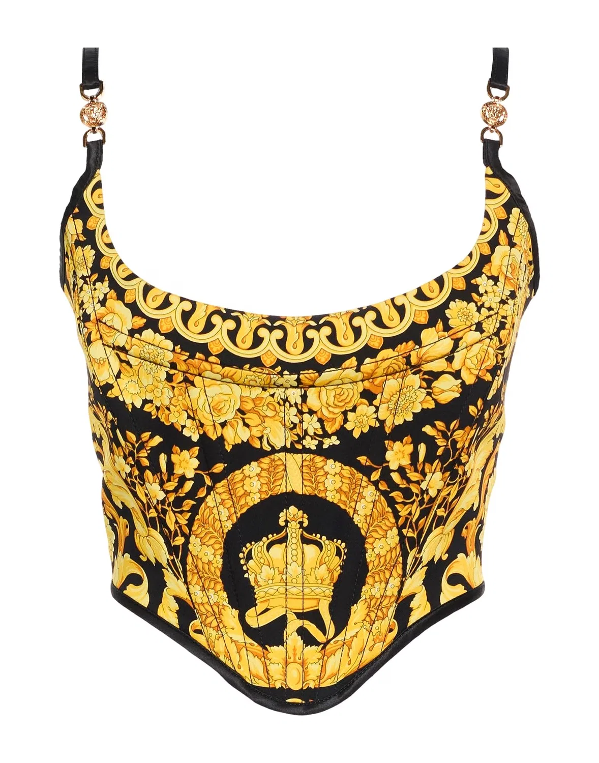 Женский корсет с открытыми плечами Versace, желтый