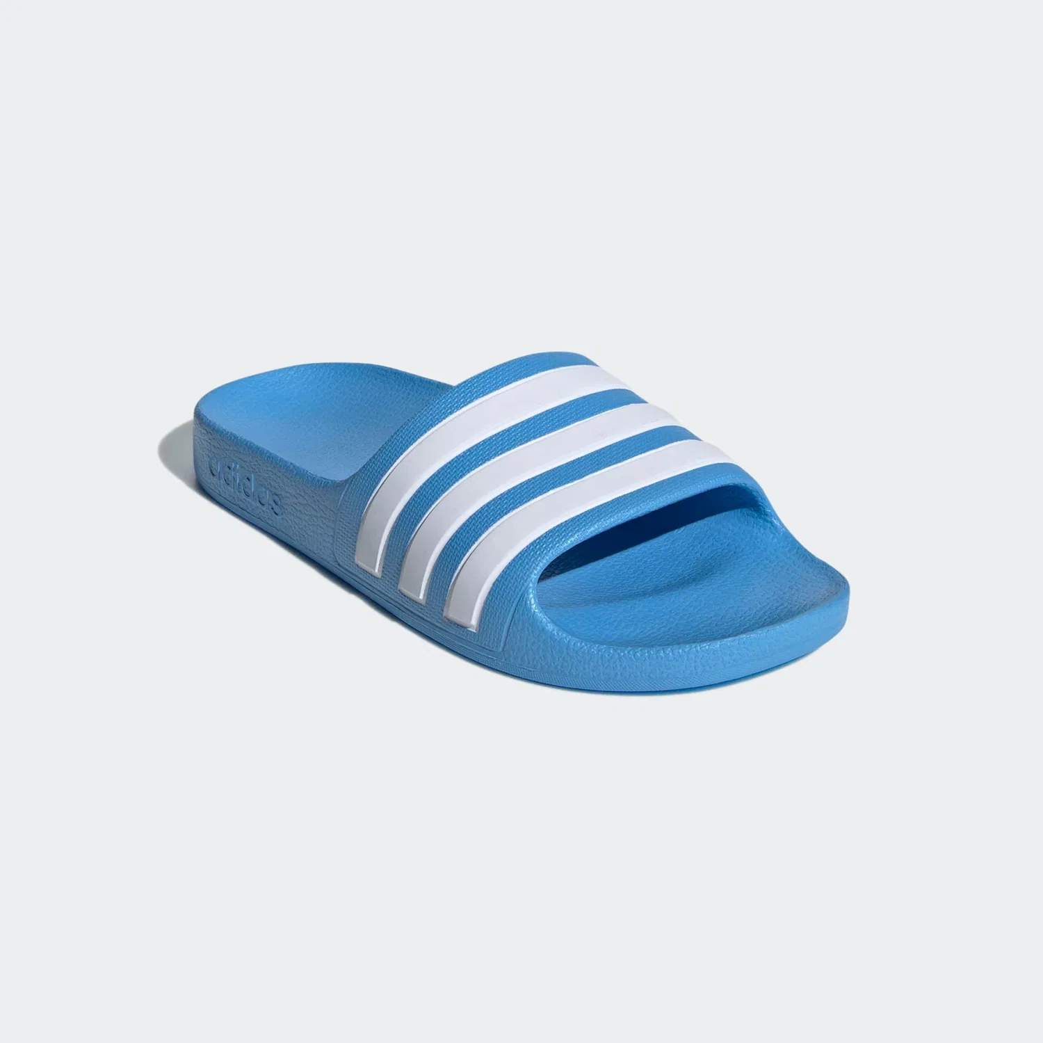 Детские сланцы с тремя полосками Adidas, Blue Burst/White/Blue Burst