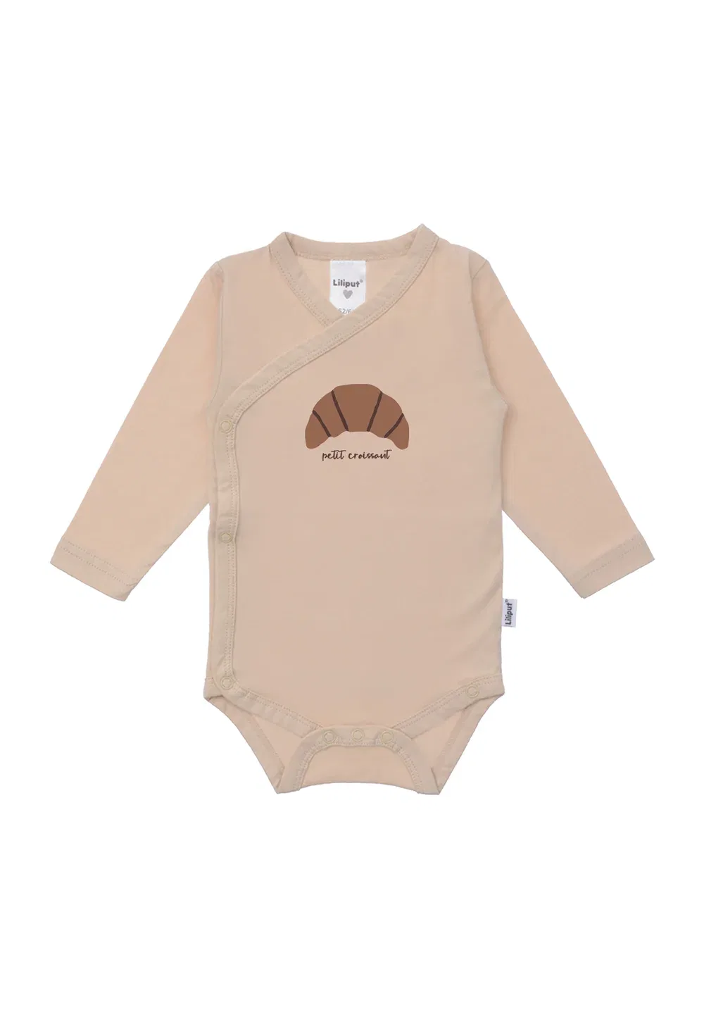Детский боди-круассан, унисекс, 2 шт. - боди Liliput, Beige — фото 3