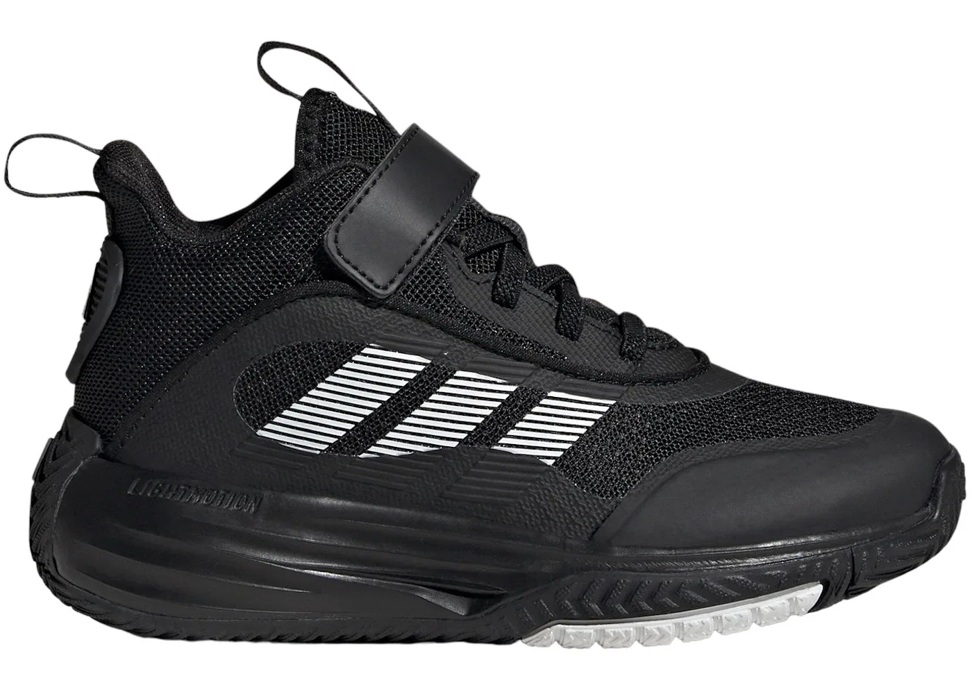 Детские кроссовки для мальчиков с шнуровкой Adidas Ownthegame 3.0, Core Black Cloud White Core Black