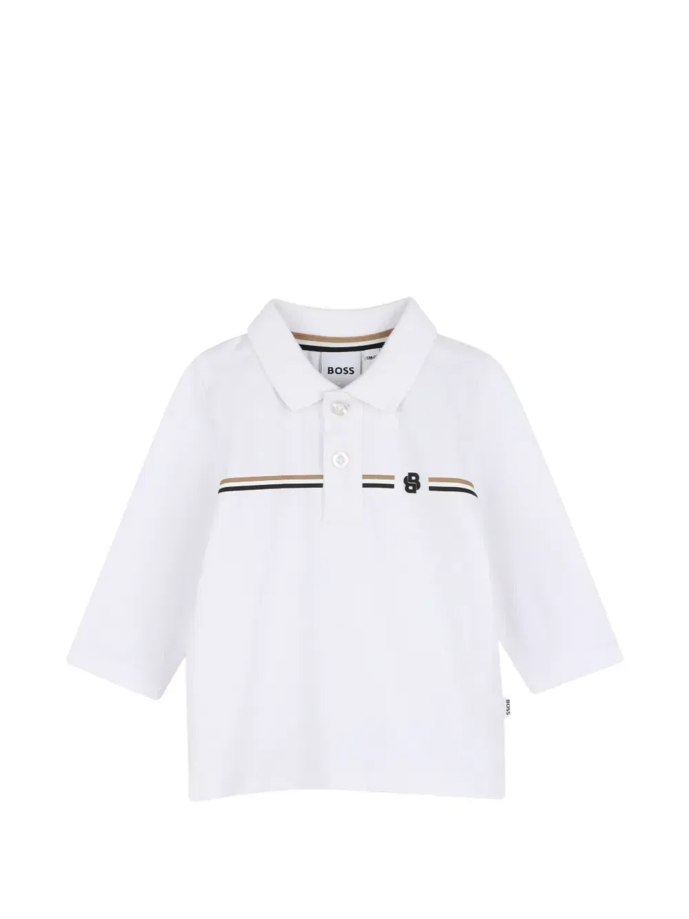 Рубашка поло с длинными рукавами и логотипом Boss Kidswear, белый
