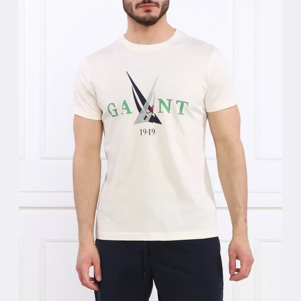 

Футболка с парусом стандартного кроя Gant, экрю