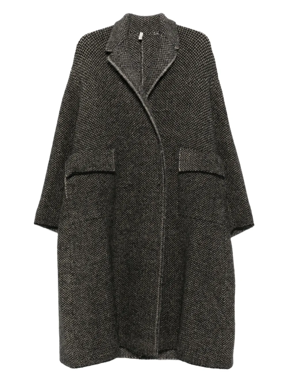 

Пальто с узором в елочку Boboutic, черный