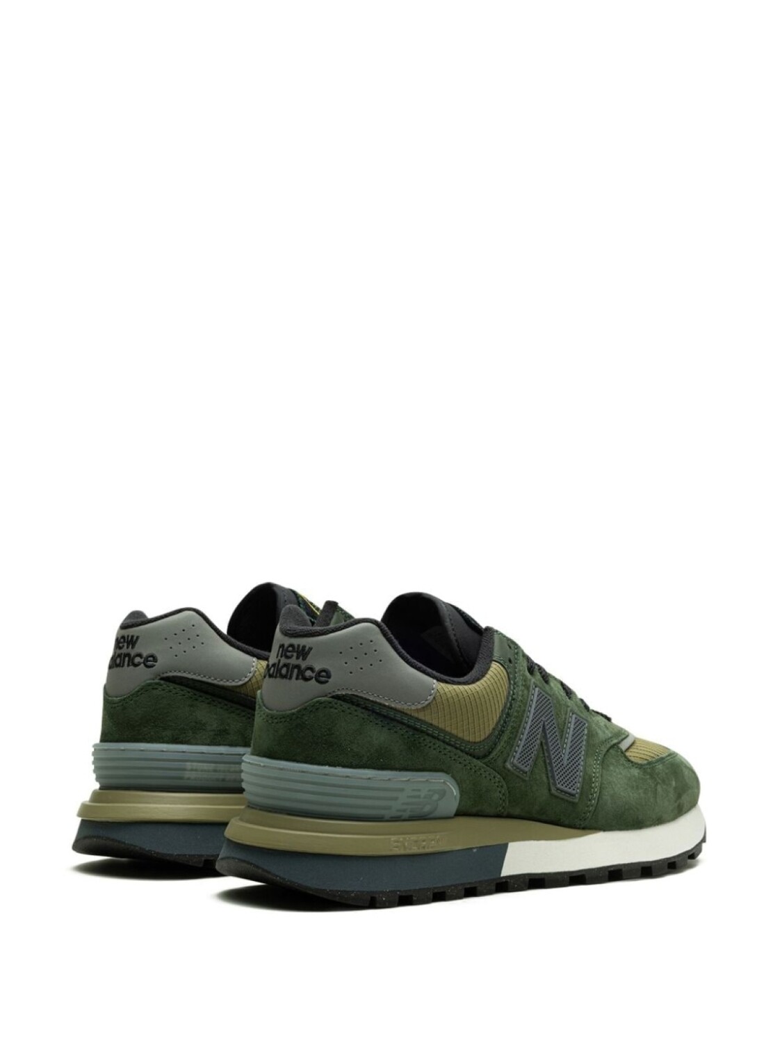 New Balance x Кроссовки Stone Island 574 Legacy "Темно-зеленые", зеленый — фото 3