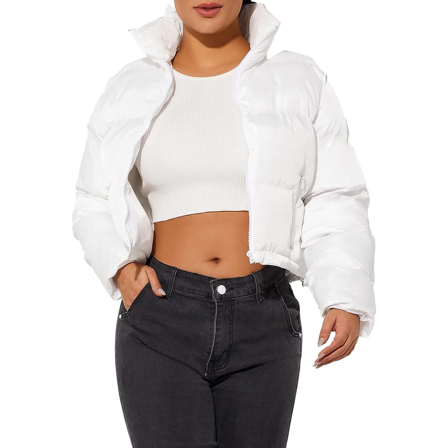 

Пуховик Hujoin Cropped Fashion, белый