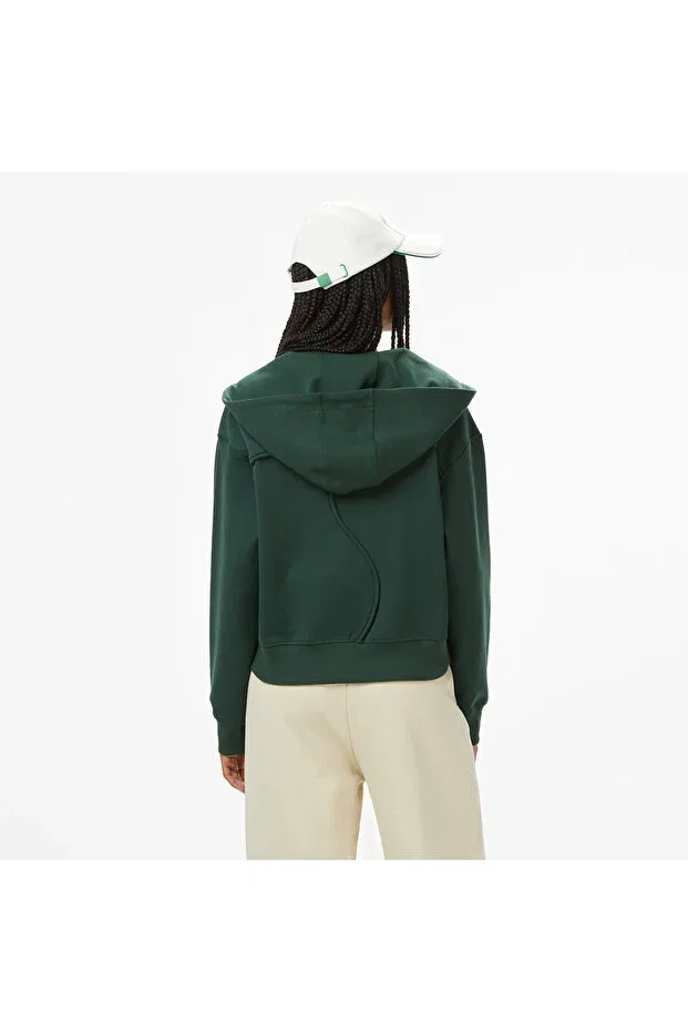 Женские свитшот с капюшоном Lacoste, Yzp-Green — фото 3