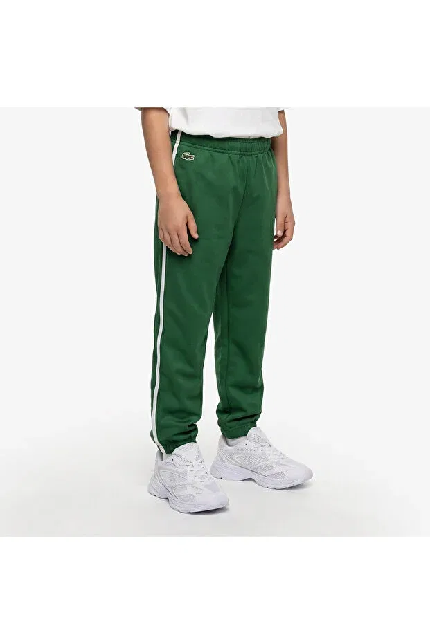 Детские спортивные штаны для девочек с принтом Sportsuit Colorblock Track Lacoste, 737-Green — фото 3