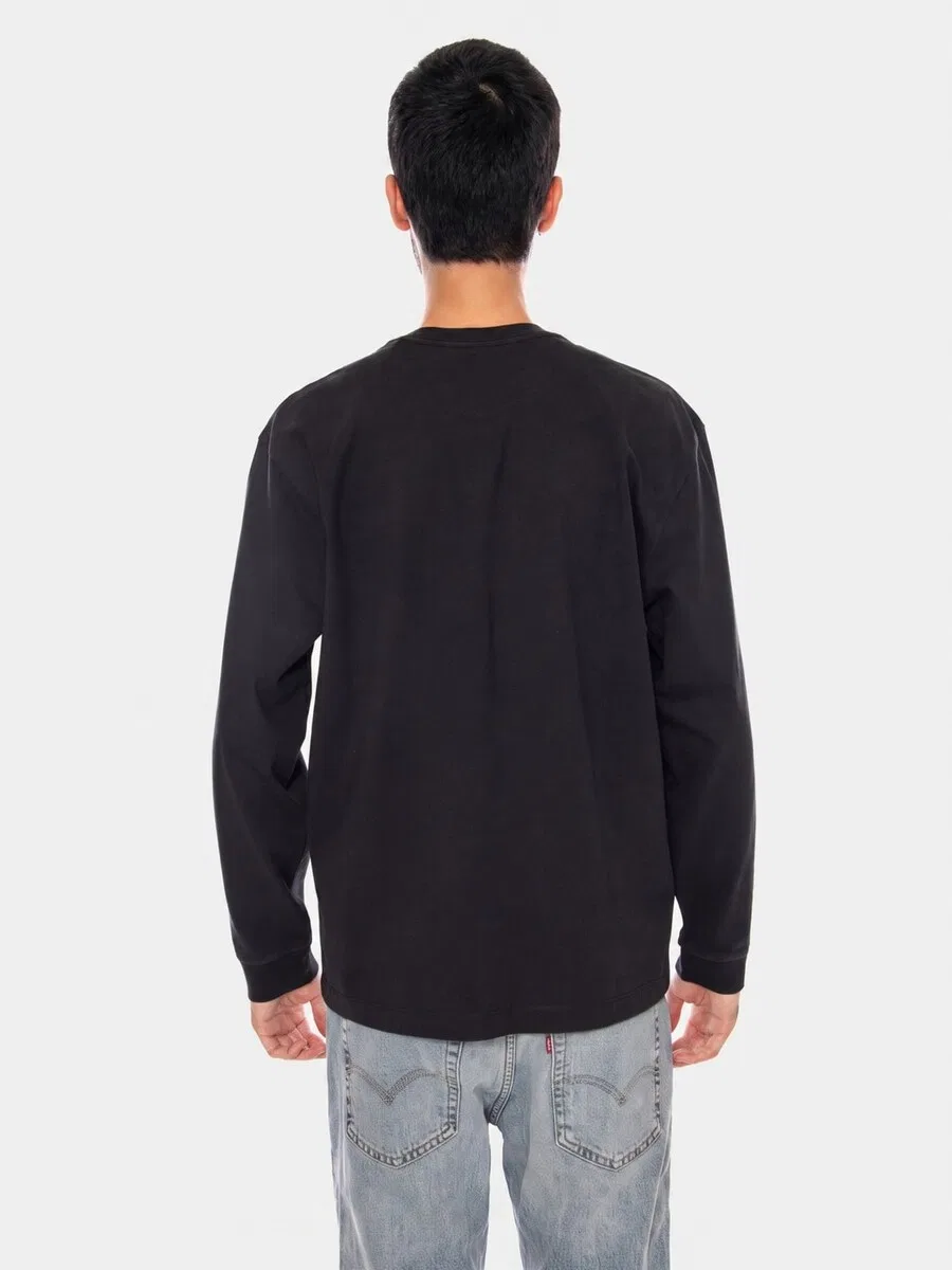 Футболка LEVI'S LS WORKWEAR TEE JET BLACK черного цвета — фото 3