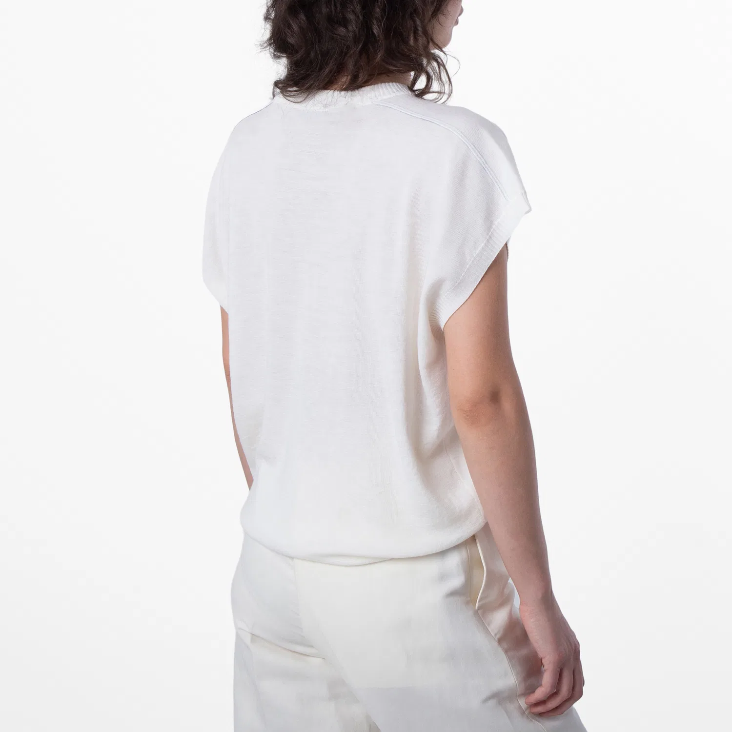 Топ из шерсти EKD Fine-Knit Wool Top Burberry, Chalk — фото 4