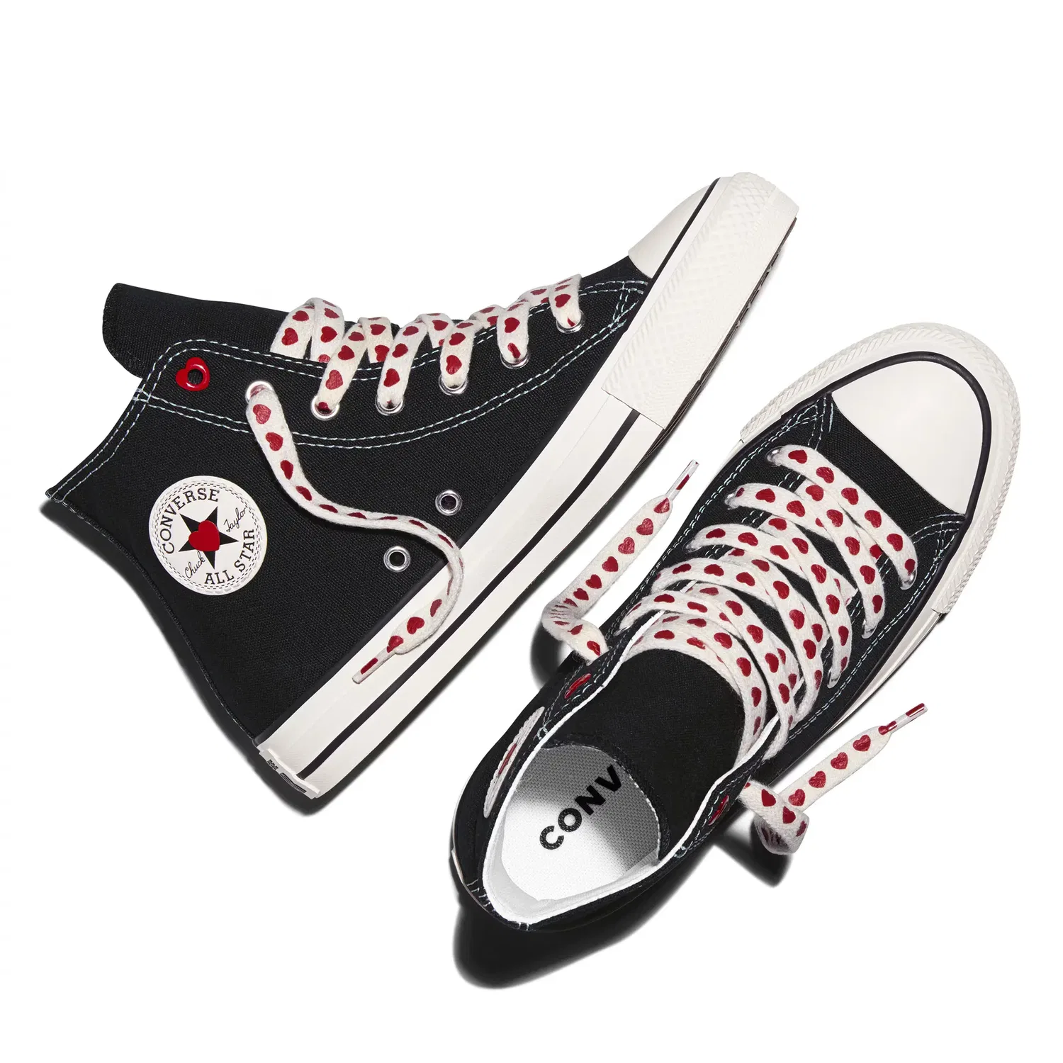 Детские кеды для мальчиков модель Chuck Taylor All Star Valentines Day Converse, Черный — фото 4