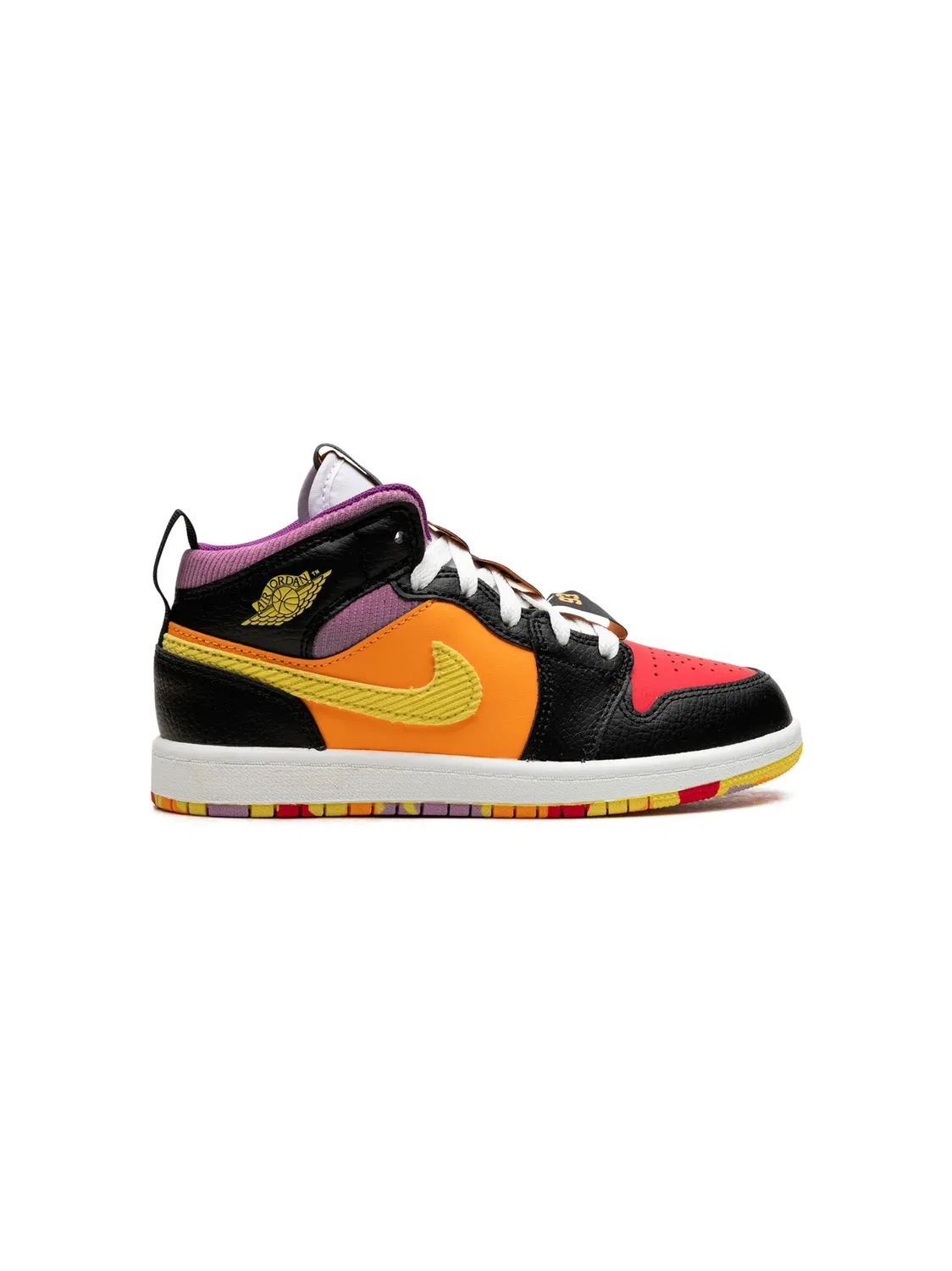 Кроссовки Air Jordan 1 Mid "Шесть чемпионатов", черный — фото 4