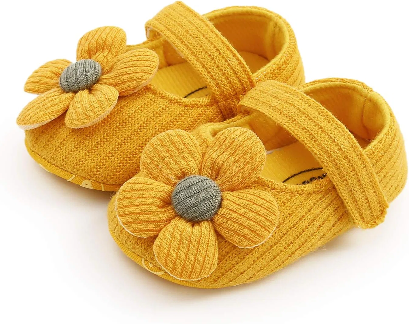 Детские туфли Мэри Джейн для девочек с бантом GDSDYM, Yellow — фото 4