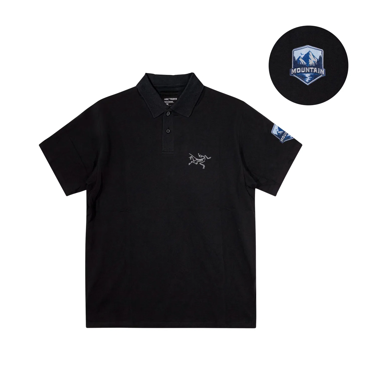 Arcteryx Футболка с поло-воротником Kragg Black/Black Арктерикс, Черный — фото 3