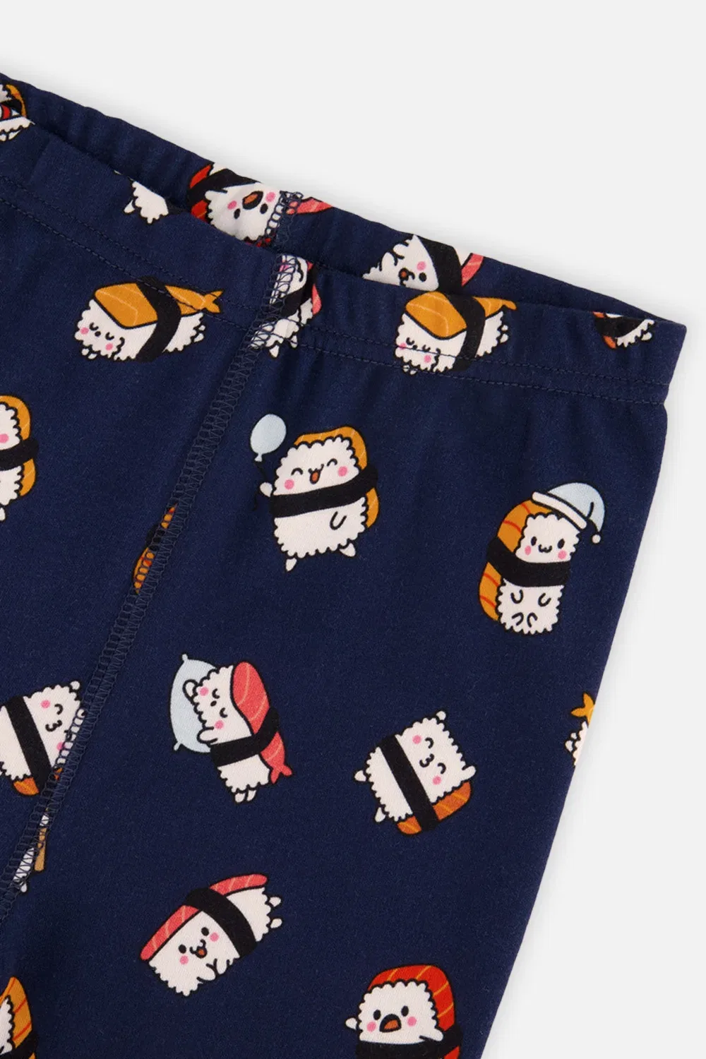 Детский комплект пижамы из органического хлопка с длинным рукавом Blue Sushi Print Deux par Deux, Blue Sushi Print — фото 4