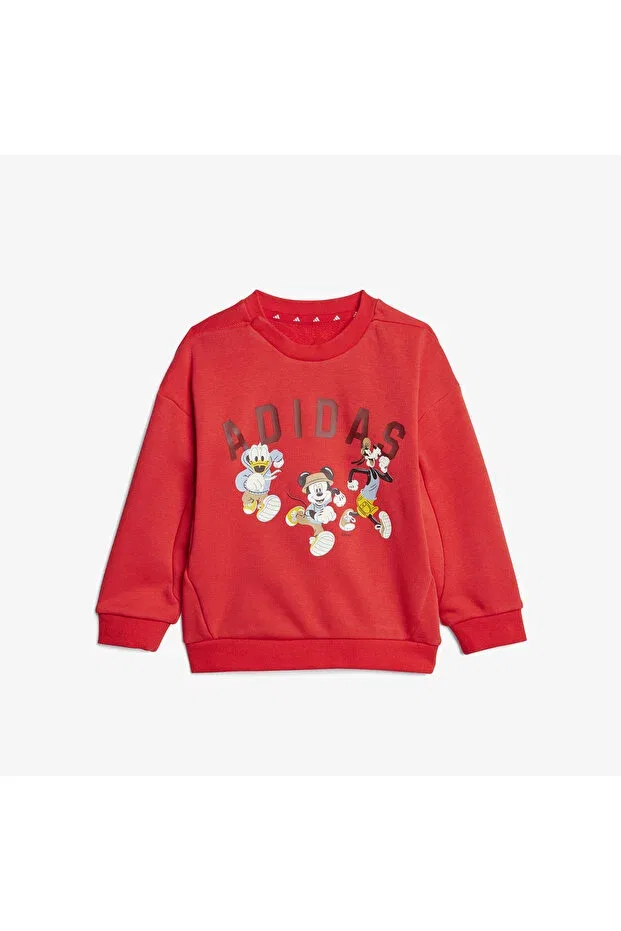 Детский спортивный костюм для девочек с принтом Disney Mickey Mouse Red Baby Tracksuit Set Adidas, Multicolor — фото 2