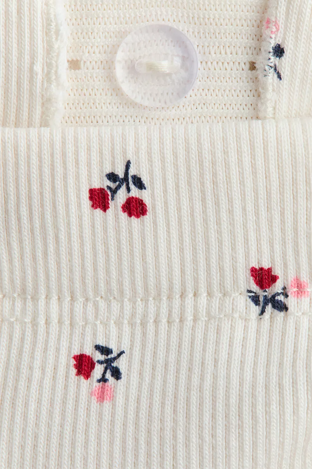 Комплект из двух предметов из ребристого хлопка H&M, Weiß/Geblümt — фото 2