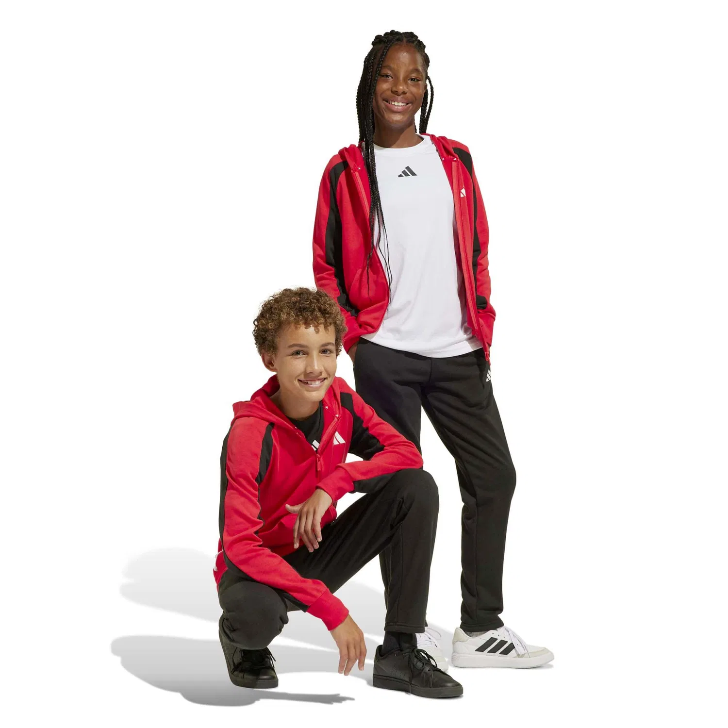 Детский спортивный костюм с цветовой блокировкой Colorblock FT Tracksuit Adidas, Rot — фото 2