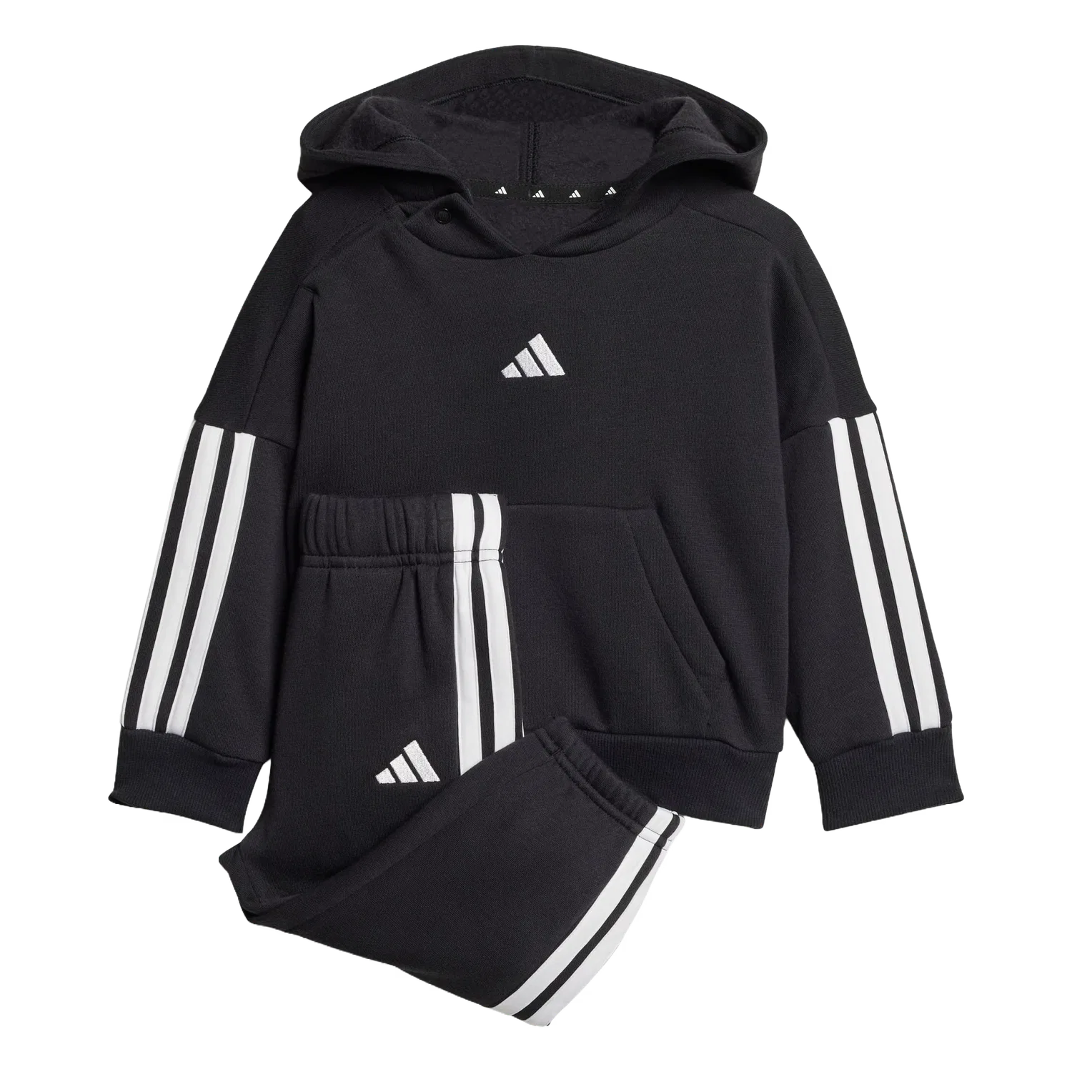 Детский спортивный костюм с полосками Adidas, черный