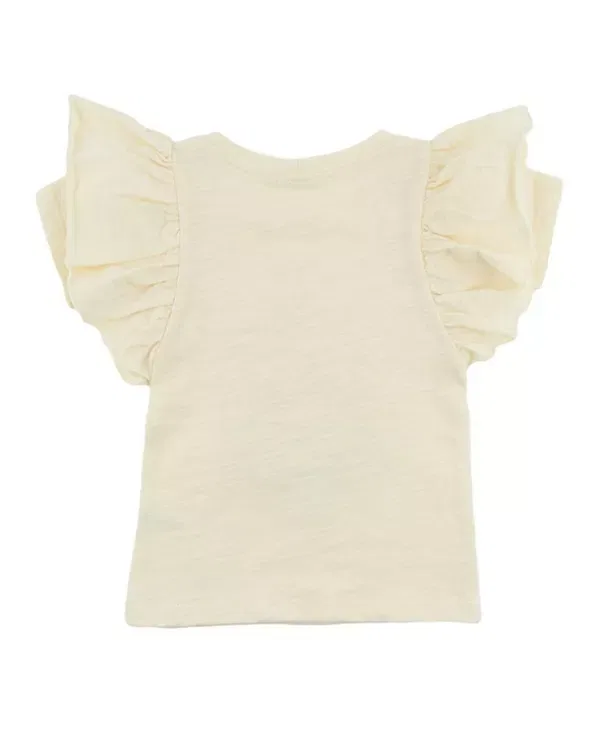 Детский топ для девочек с оборками Cabana Ruffle Daisy Applique Butterfly Oh Baby!, Butter — фото 2