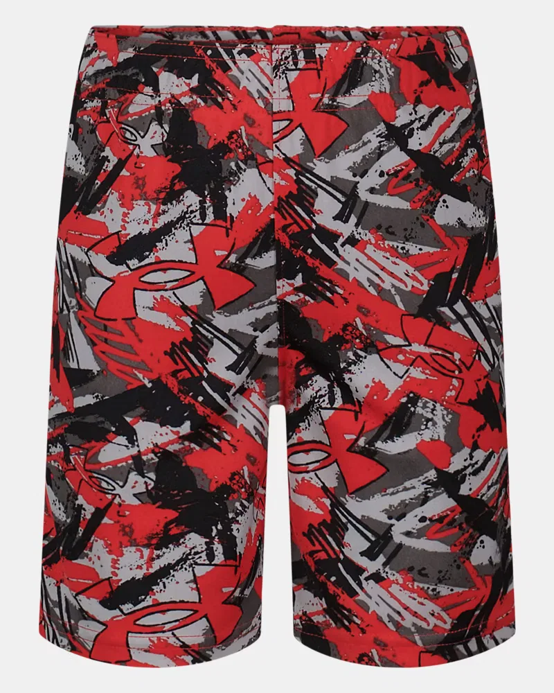 Шорты для мальчиков быстросохнущие влагоотводящие UA Printed Tech UnderArmour, Red