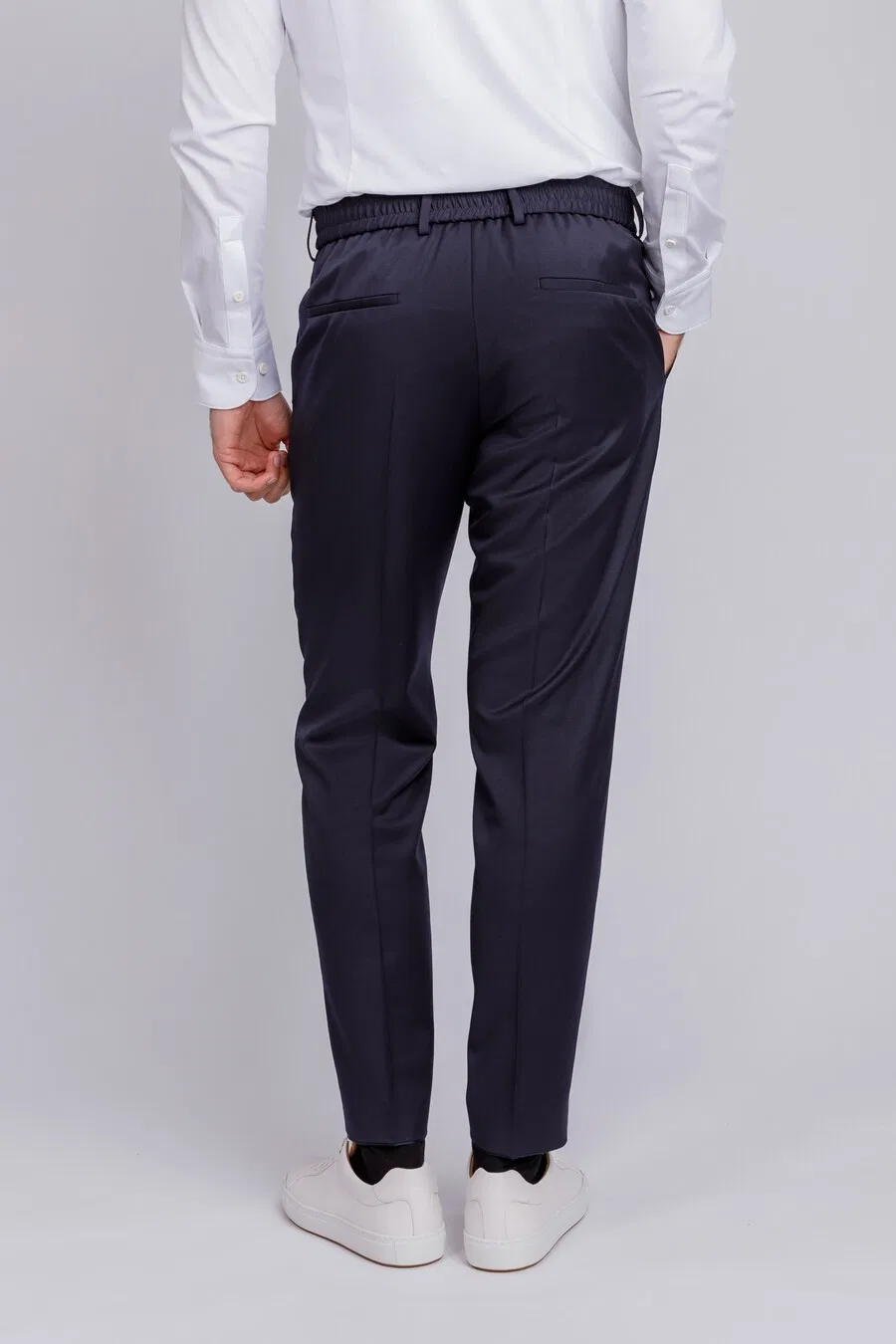 Брюки BOSS Regular Pleated Pants 'H-Genius' черного цвета — фото 3
