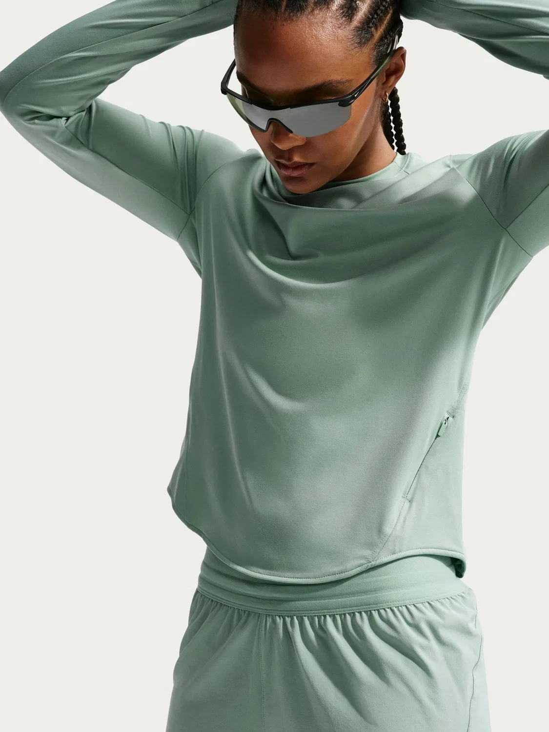 Шорты для бега 2-в-1 Nike Swift Dri-FIT, Steam Green — фото 3