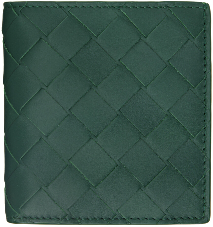 

Зеленый тонкий кошелек Bifold Bottega Veneta