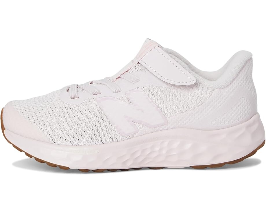 Кроссовки New Balance Kids Fresh Foam Arishi v4 Bungee Lace with Top Strap, цвет Pink Granite/Mid Century Pink — фото 4