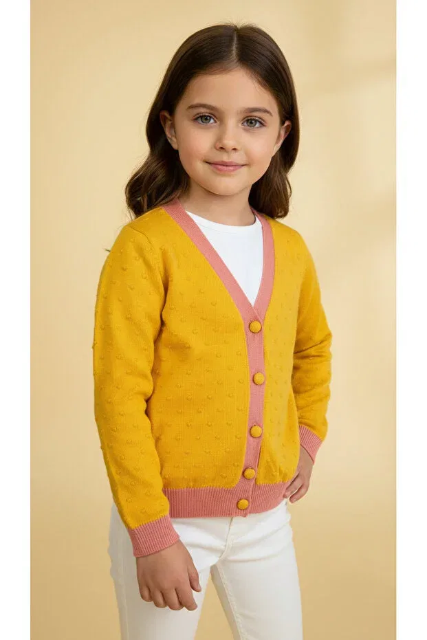 Детский кардиган с текстурой Digz Fashion, Yellow