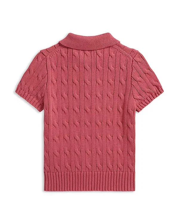 Детский свитер для мальчиков с косами Polo Ralph Lauren, красный — фото 2
