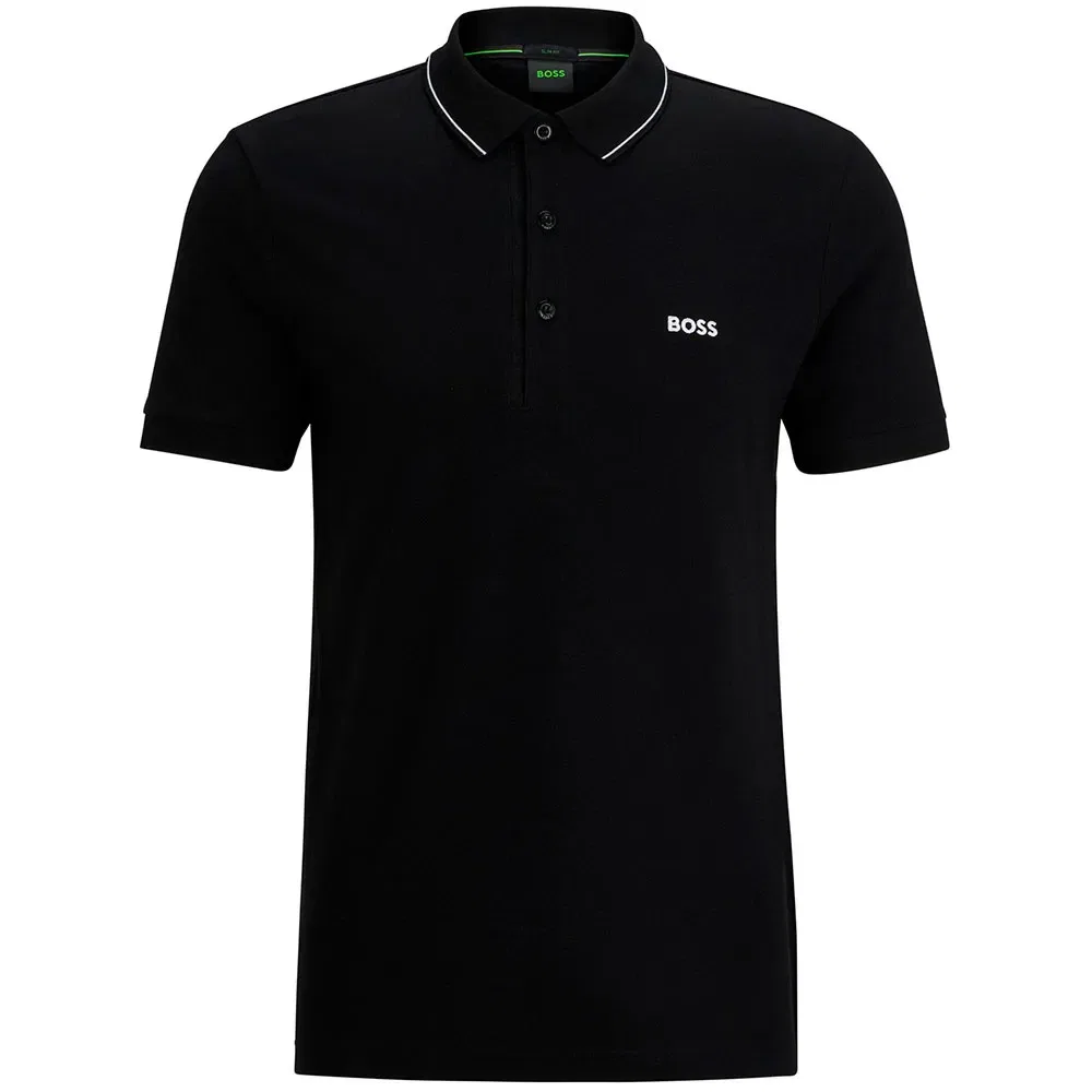 Мужское поло slim fit Paul4 BOSS, Black