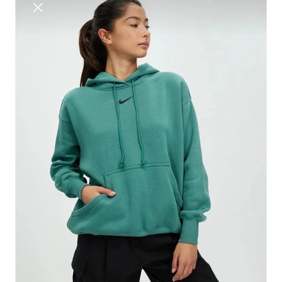 Женский свитшот-худи Oversized Fit Phoenix Fleece Nike, Зеленый