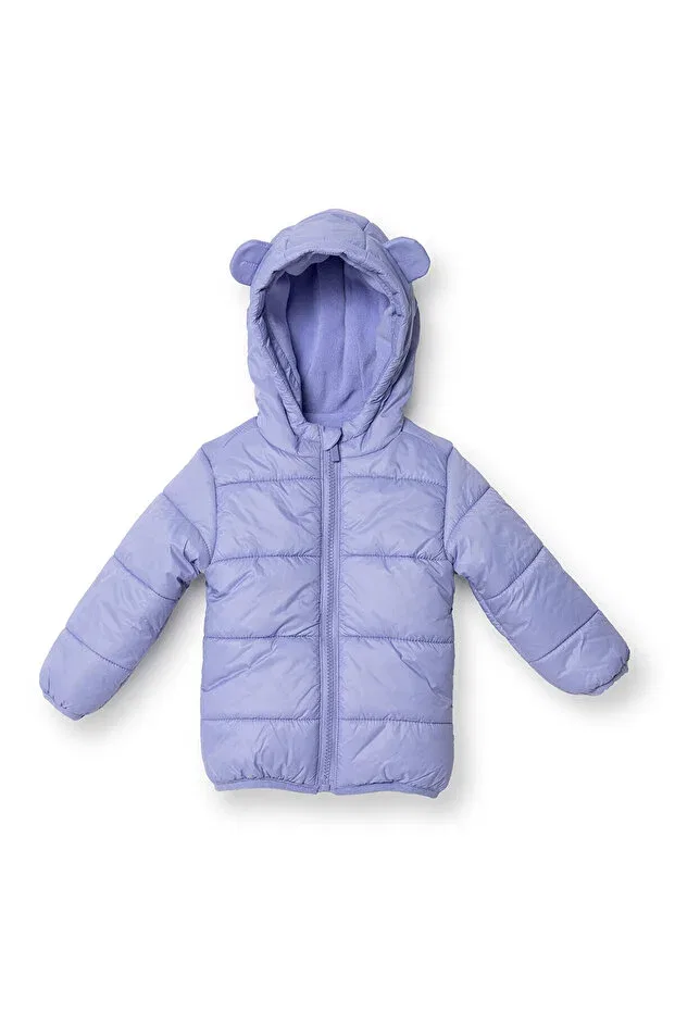 Детское пальто для девочек с капюшоном Ebebek Hello Baby, Lilac