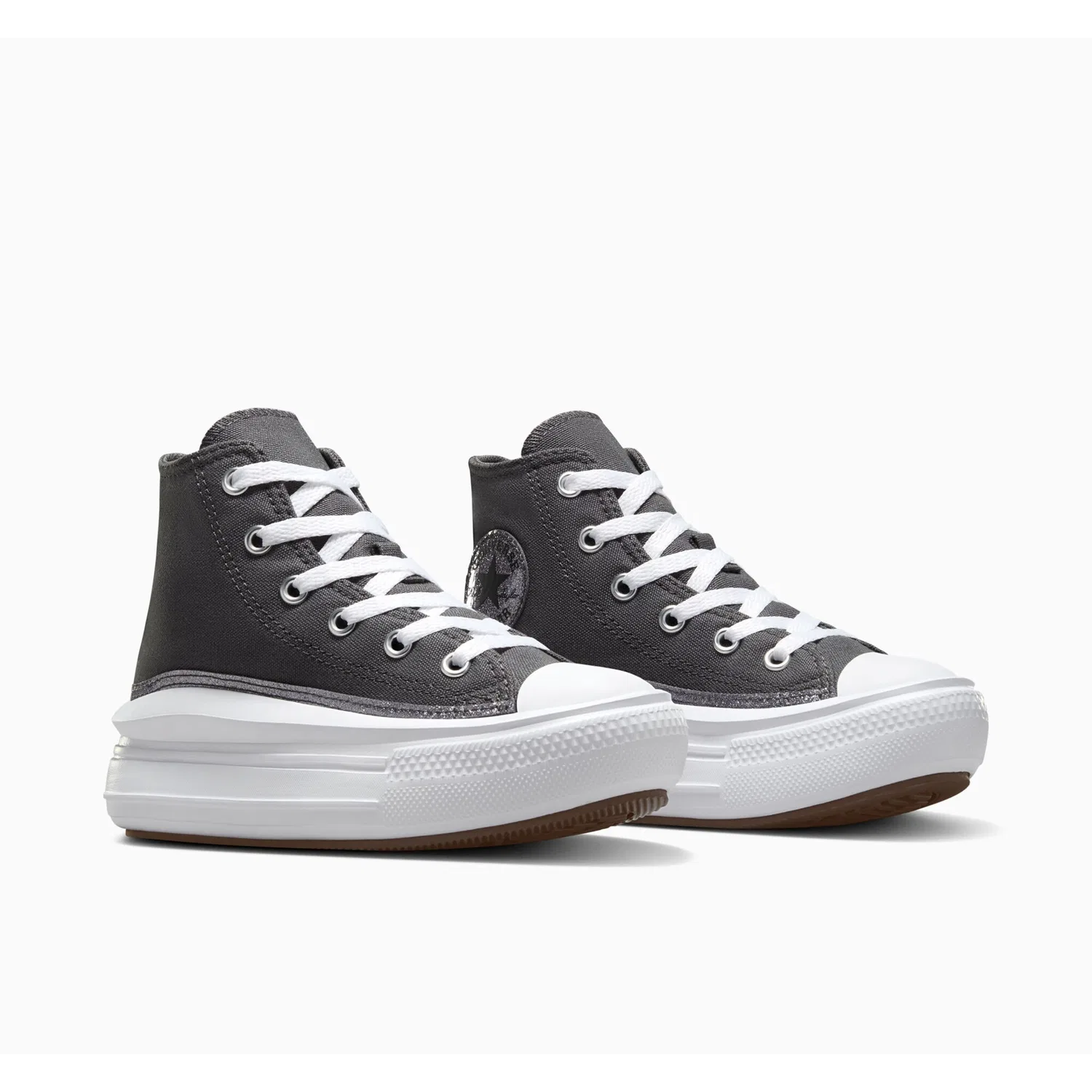 Детские кеды на шнуровке Chuck Taylor All Star Move Glitter Converse, Dark Matter/Black/White