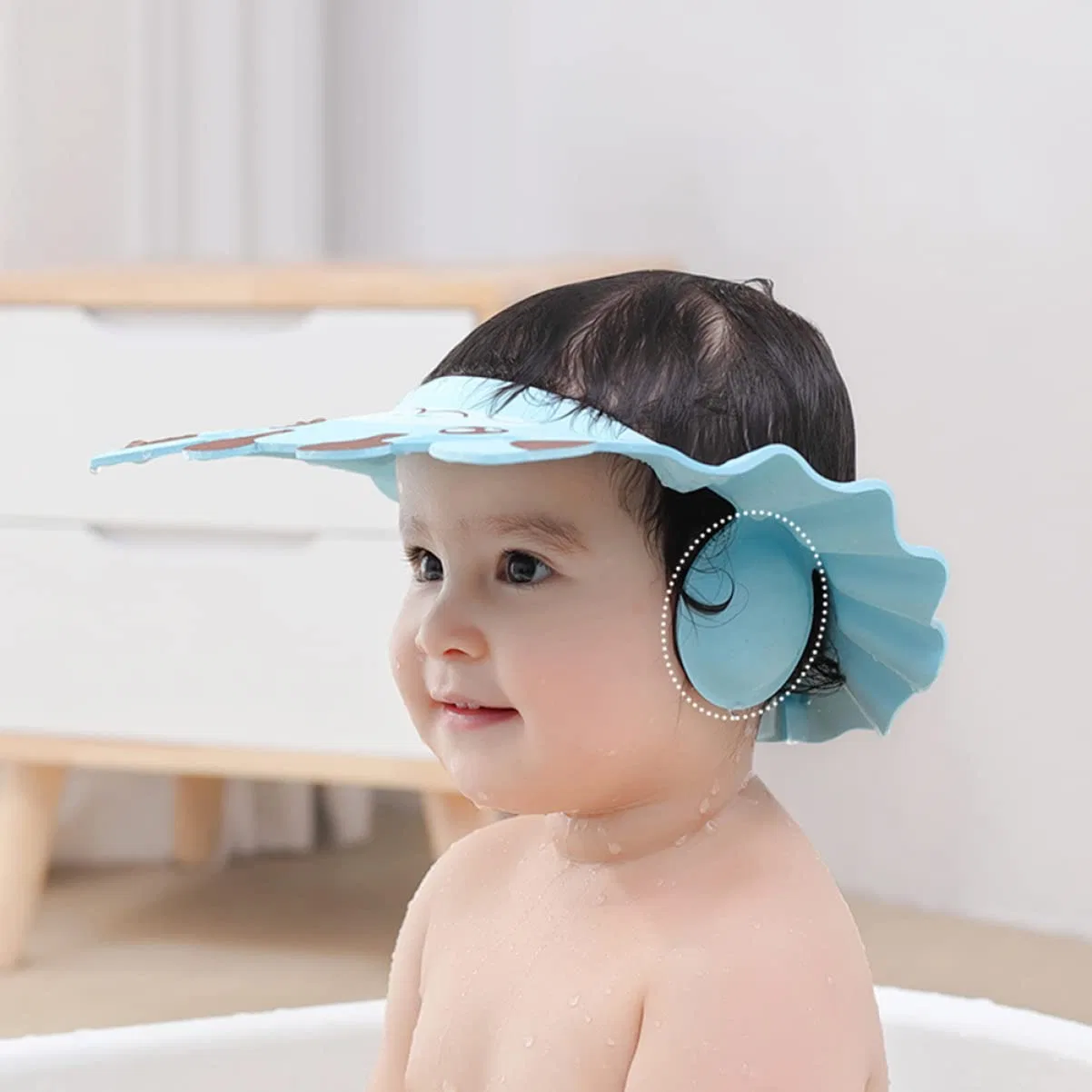 No brand Шапочка для душа EVA, 6 шт, TOYANDONA, синий и розовый — фото 2