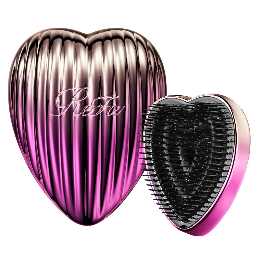Расческа массажная ReFa Heart Brush Ray, gradient purple