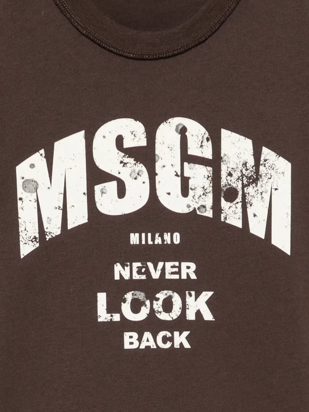Футболка с коротким рукавом и логотипом Msgm Kids, коричневый — фото 3