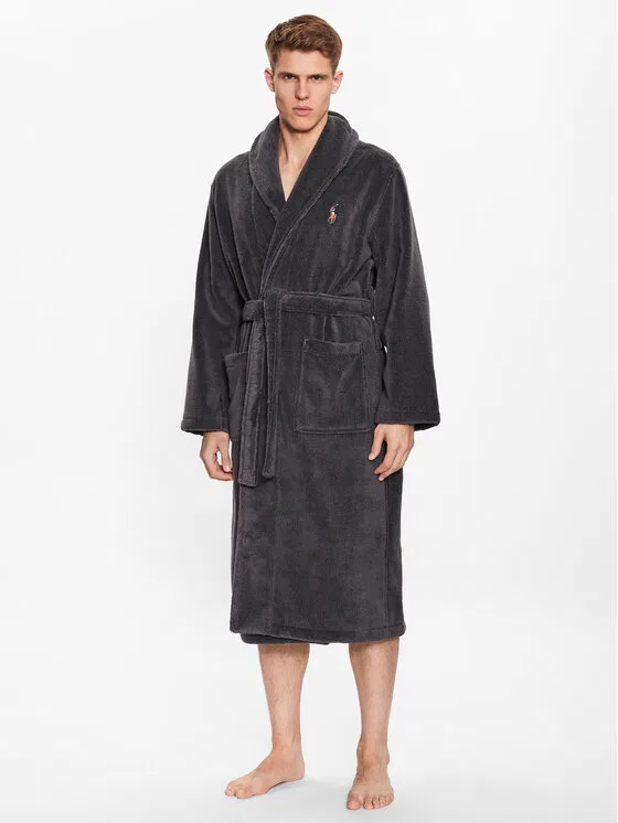 Халат regular fit Polo Ralph Lauren, серый