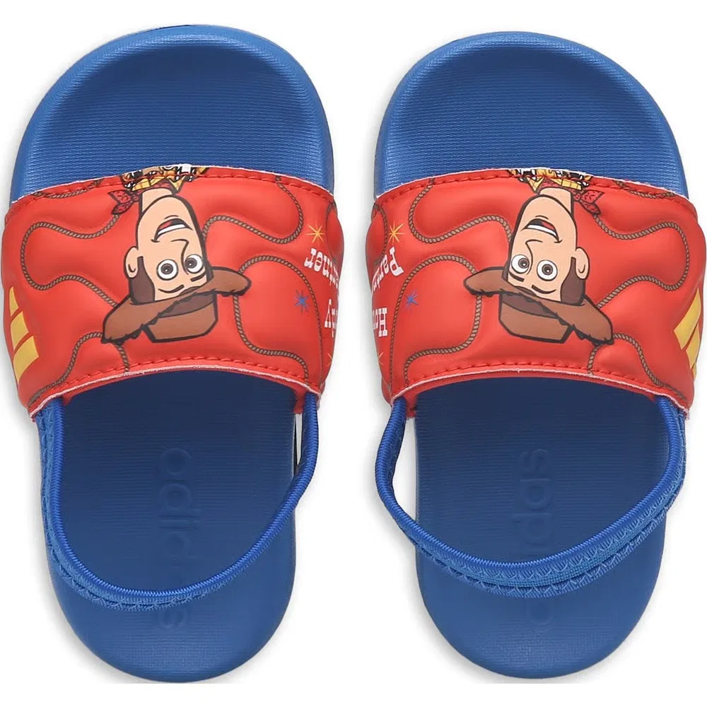 Детские сандалии Adilette с ремешком Toy Story Adidas, Blue/Red Woody — фото 4